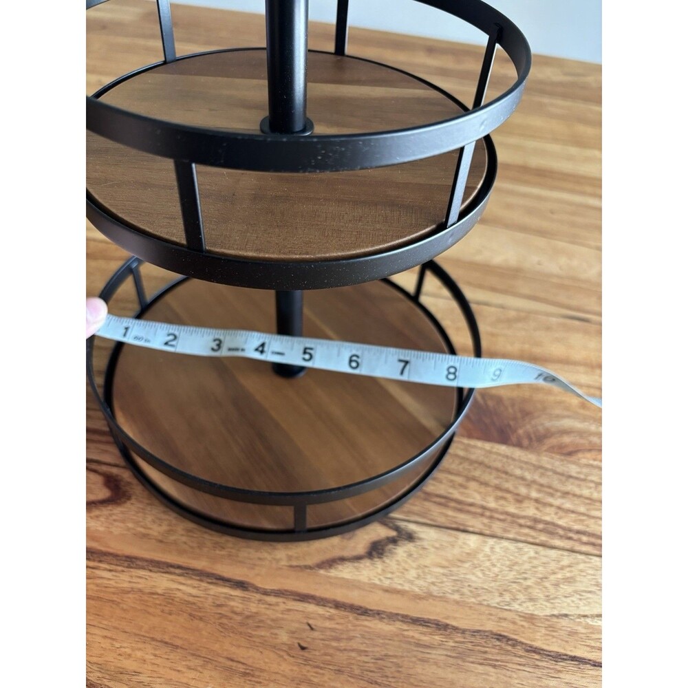 Modern Two-Tier Rotating Spice Rack Threshold - Picture 3 of 6